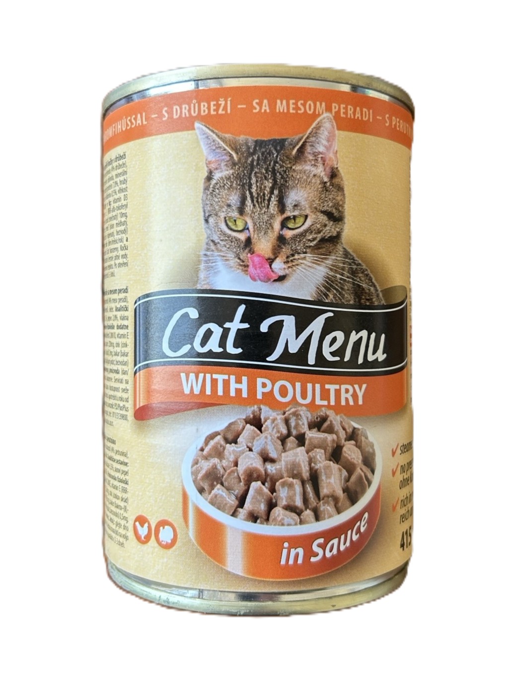 Cat Menü Katzenfutter mit Geflügel Stückchen in Soße 415g.jpeg
