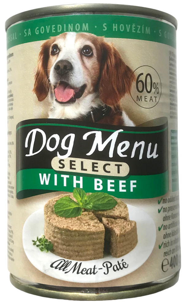 Dog Menue Select Hundefutter Pastete mit Rind 400g.jpg