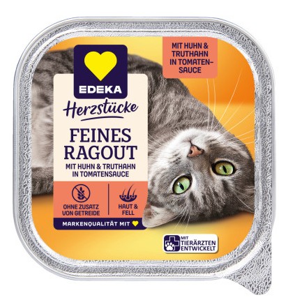 Edeka Katzenfutter Feines Ragout mit Huhn & Truthahn in Tomatensauce 100g.jpg