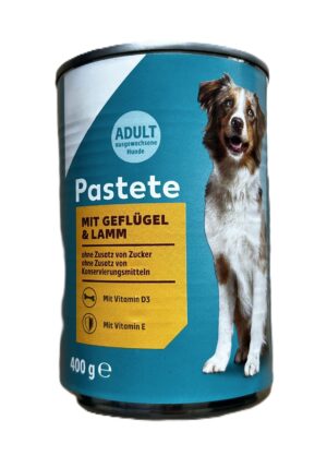 Hundefutter Pastete mit Geflügel & Lamm 400g.jpeg