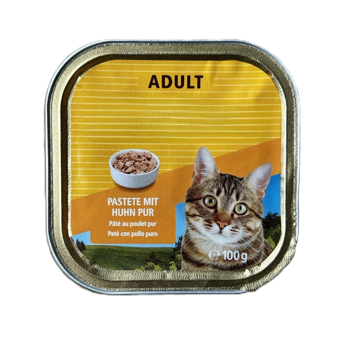 Katzenfutter Adult Pastete mit Huhn pur 100g.jpeg