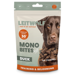 Leitwolf Mono Bites Hunde Snack Ente 150g.png