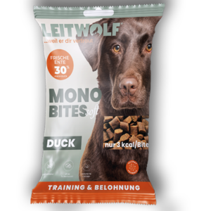 Leitwolf Mono Bites Hunde Snack Ente 80g.png