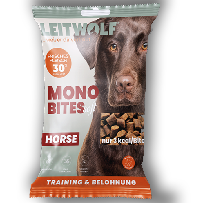 Leitwolf Mono Bites Hunde Snack Pferd 80g.png