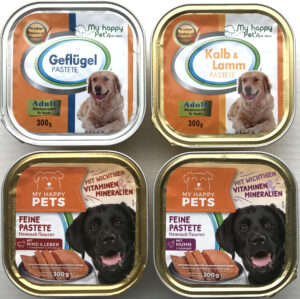 MY HAPPY PETS Hundefutter 4 Sorten Pastete 300g.jpg