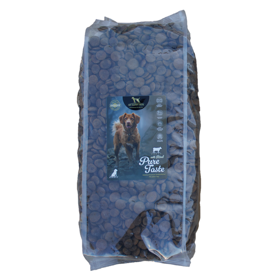 MY HAPPY PETS Pure Taste Hundetrockenfutter mit Rind 3 kg.png