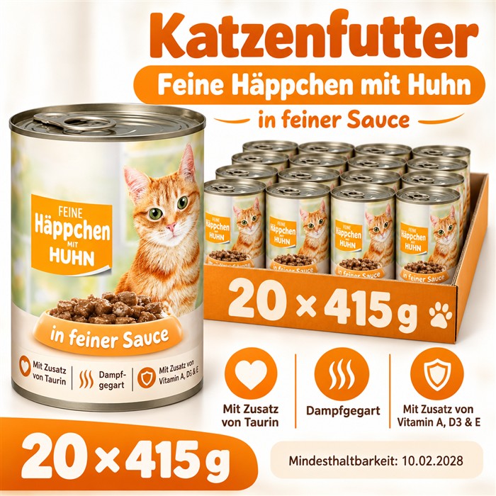 attica Katzenfutter feine Häppchen Huhn 20x415g.png